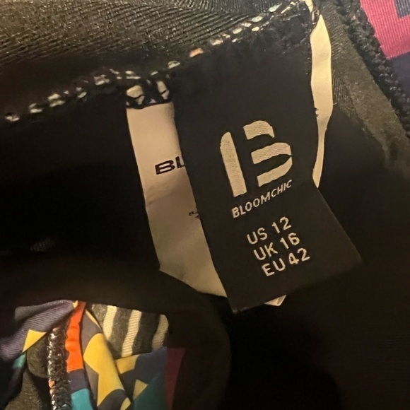 BloomChic multicolor patterned swim suit bottoms NWOT size 12 - Picture 3 of 3